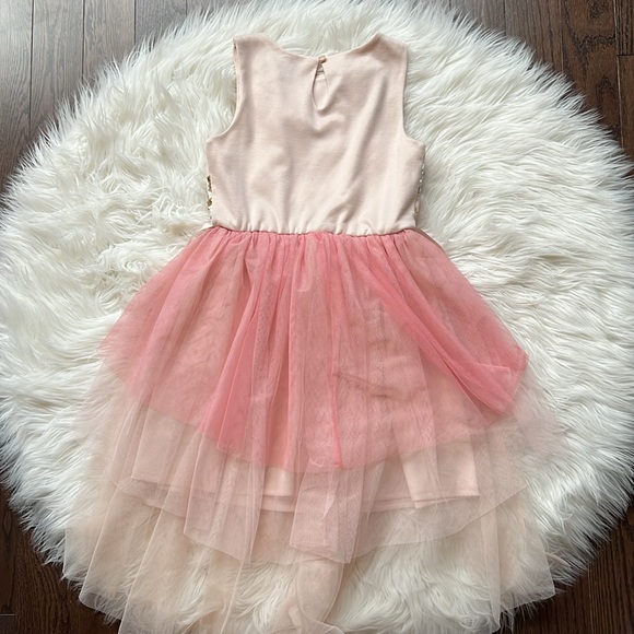 Girls Layered Dress with Tulle Skirt - Picture 5 of 5